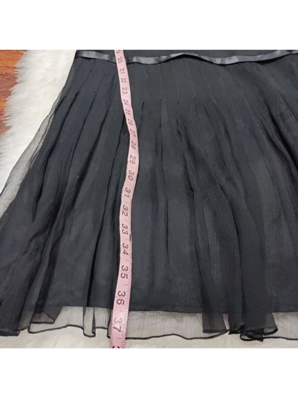 Laundry By Shelli Segal Whimsy Goth Twee Ribbon Waist Silk Dress Women's Size 2 - Picture 10 of 10